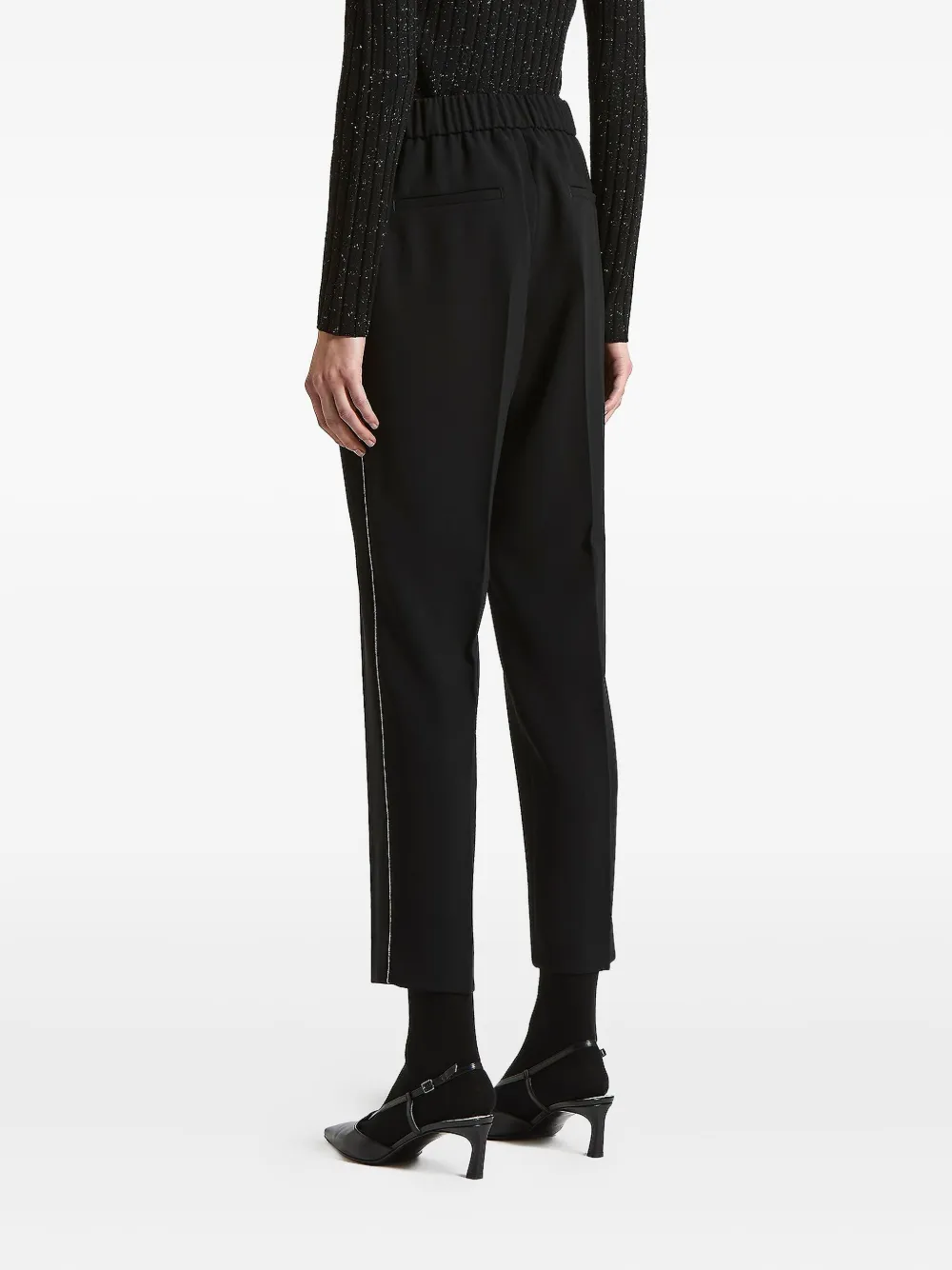 Peserico Broek met elastische tailleband Zwart