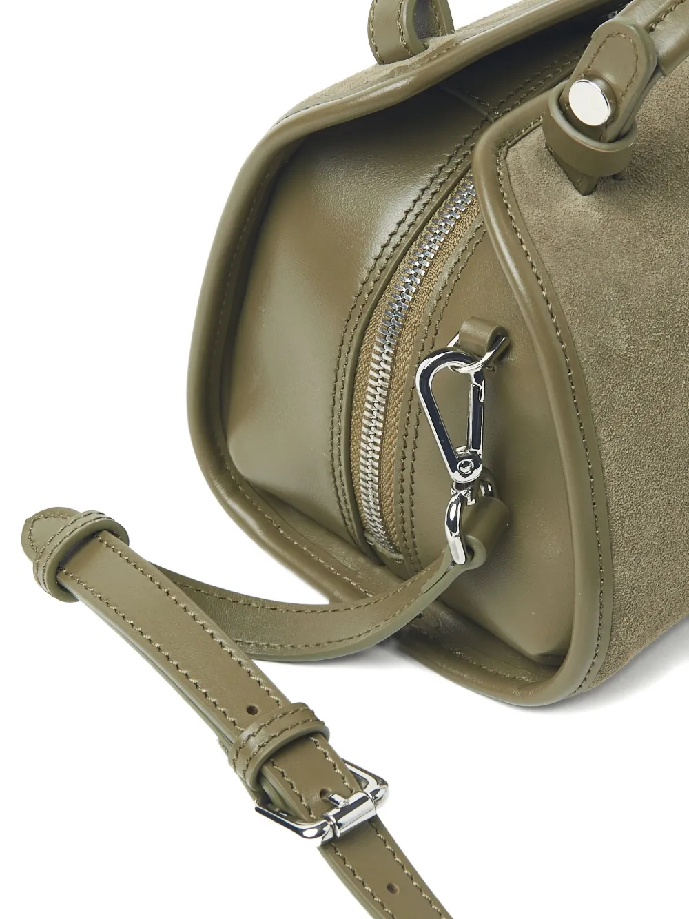 Peserico Mini Suede Handbag In Green