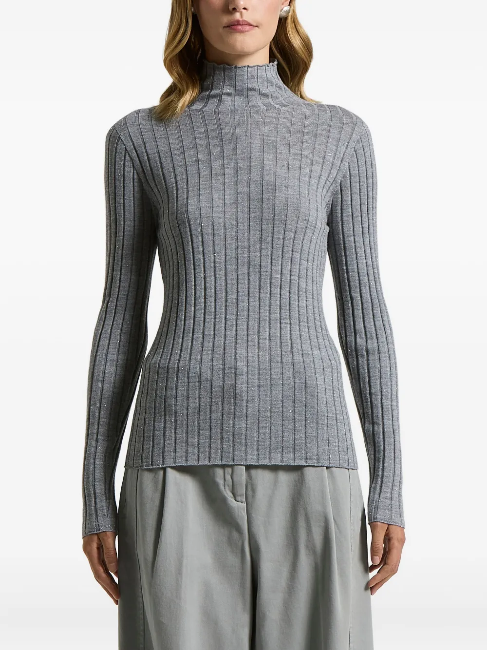 Peserico high-neck sweater | Grey | Image 1