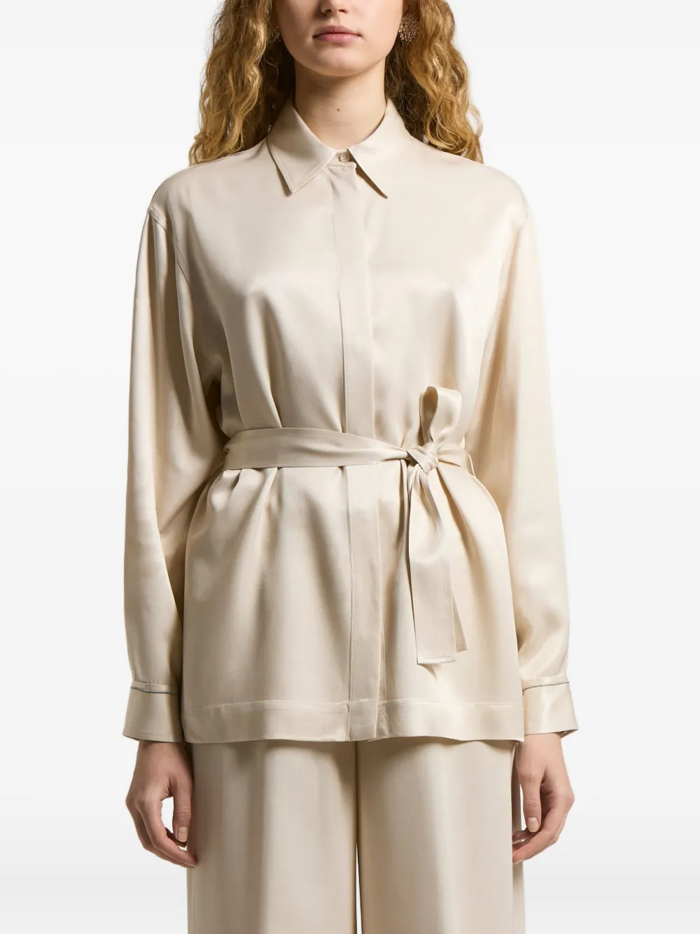 Peserico belted shirt | Neutrals | Image 1