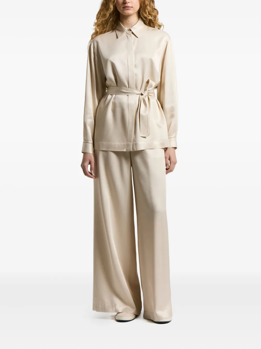 Peserico belted shirt - Beige