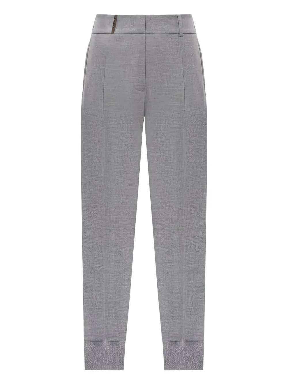 Peserico Pleated Cuffed Trousers In Gray