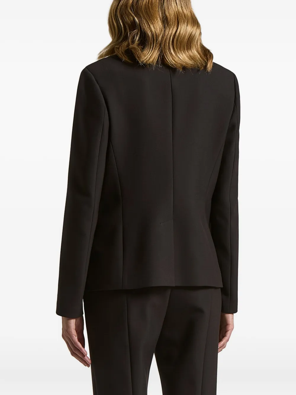 Peserico Single-breasted Blazer In Brown