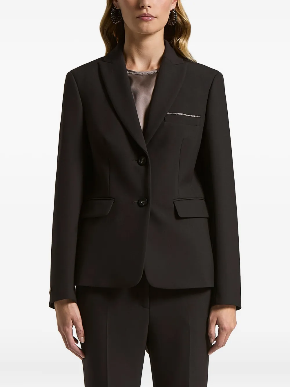 Peserico single-breasted blazer | Brown | Image 1