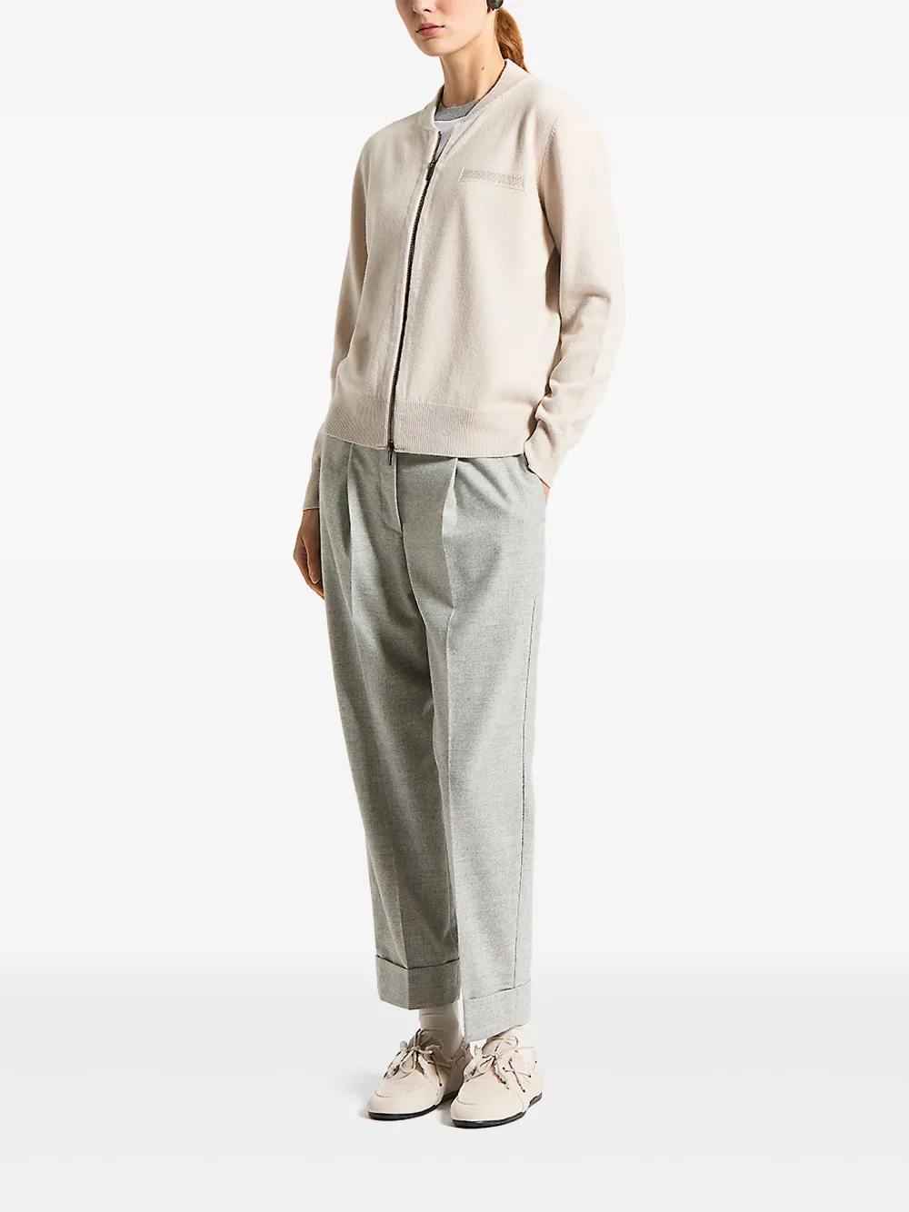 Peserico zip knitted cardigan | Cardigans | Image 2