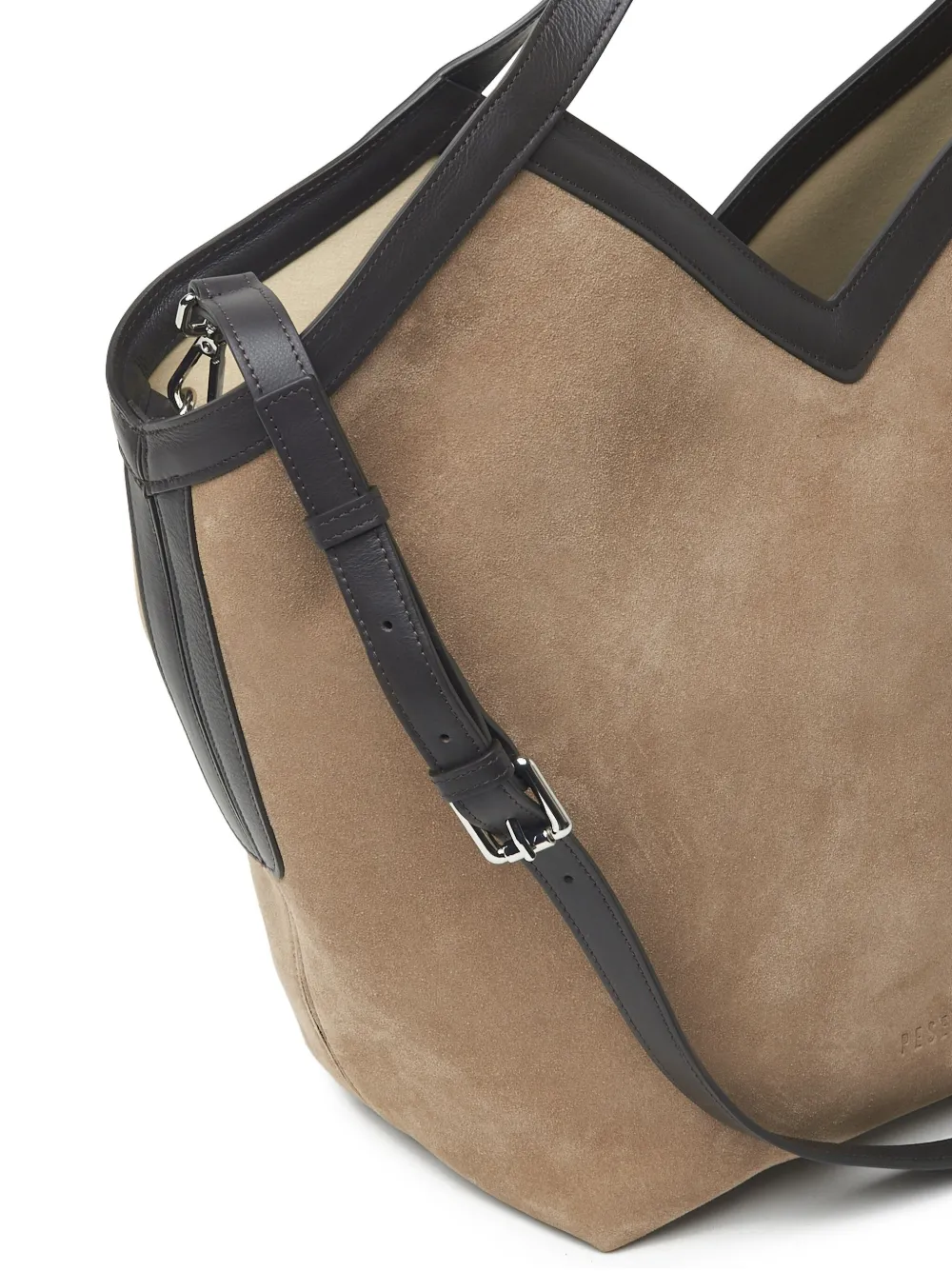Peserico Suède shopper - Bruin