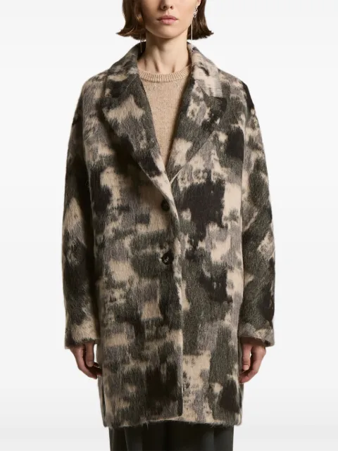 Peserico graphic-print wool coat
