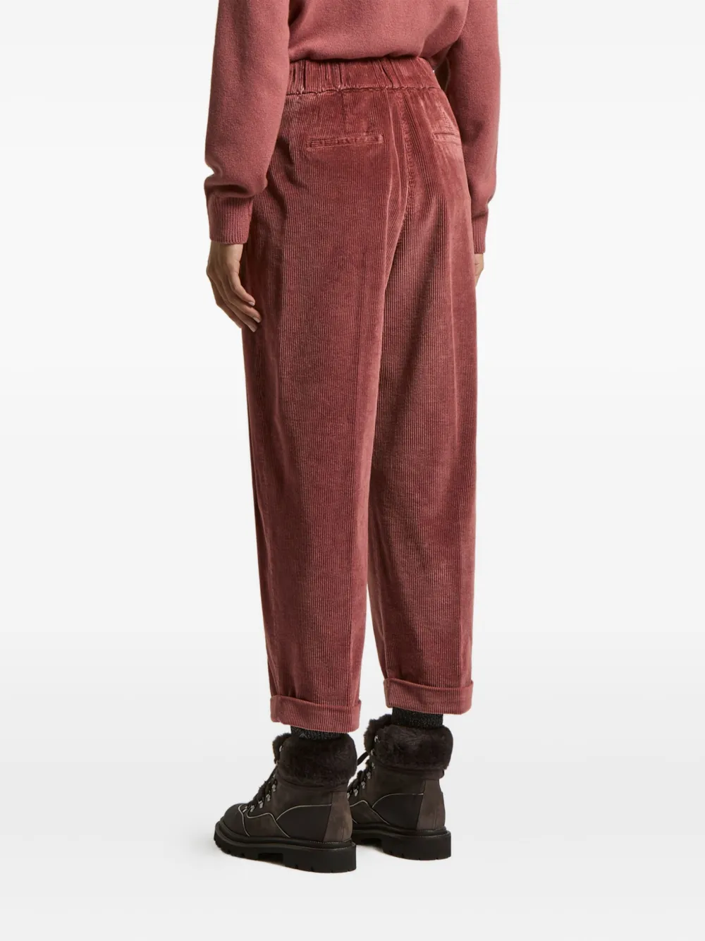 Peserico Ribfluwelen broek Rood