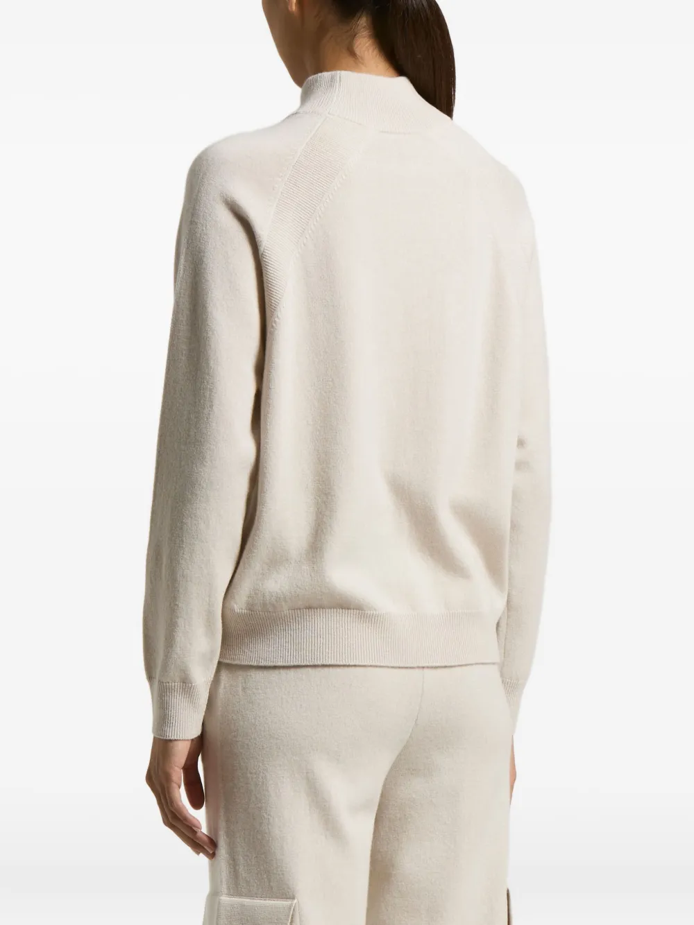 Peserico Trui met raglan mouwen en hoge hals Beige