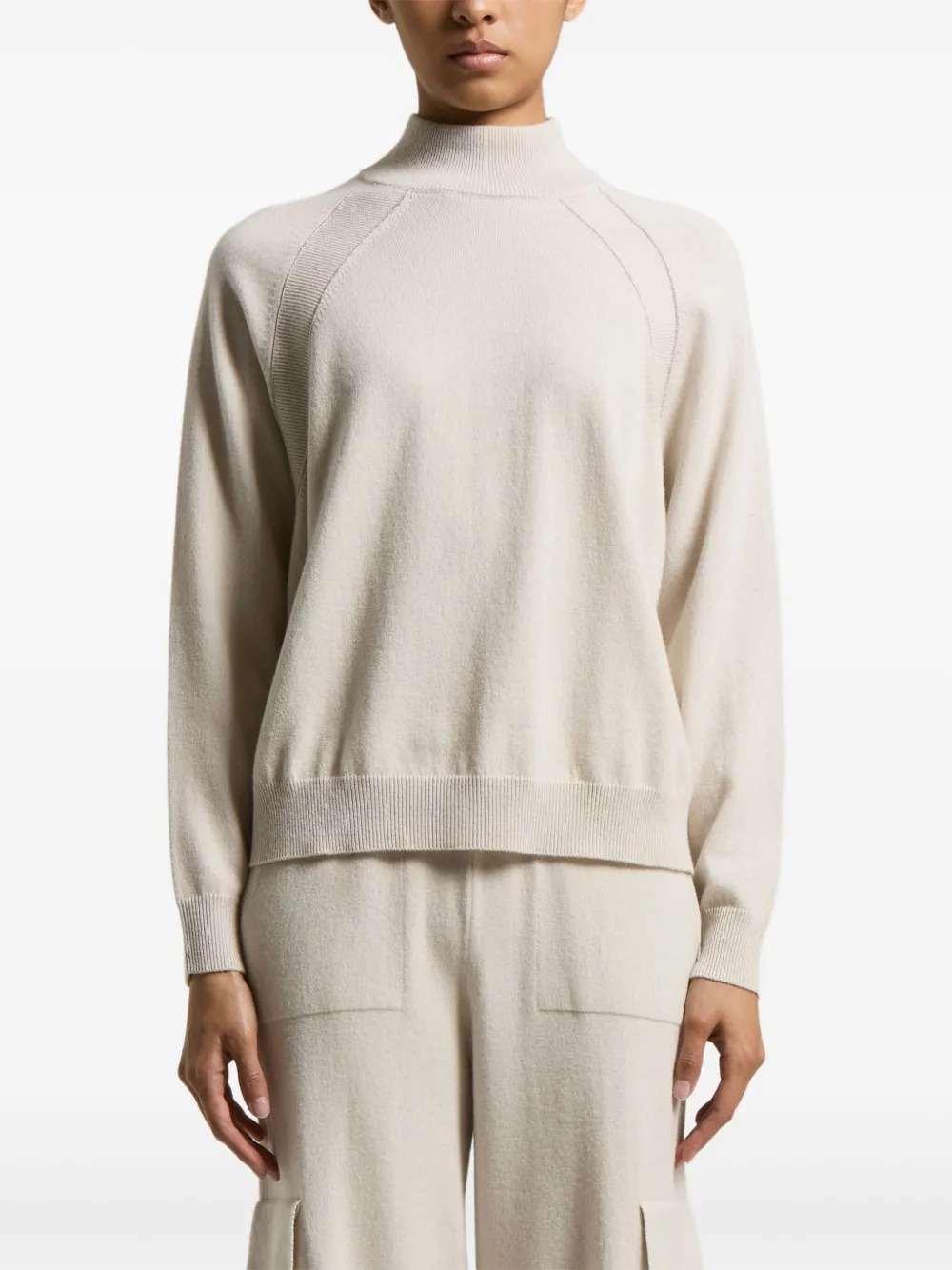 Peserico high-neck raglan-sleeve sweater | Neutrals | Image 1