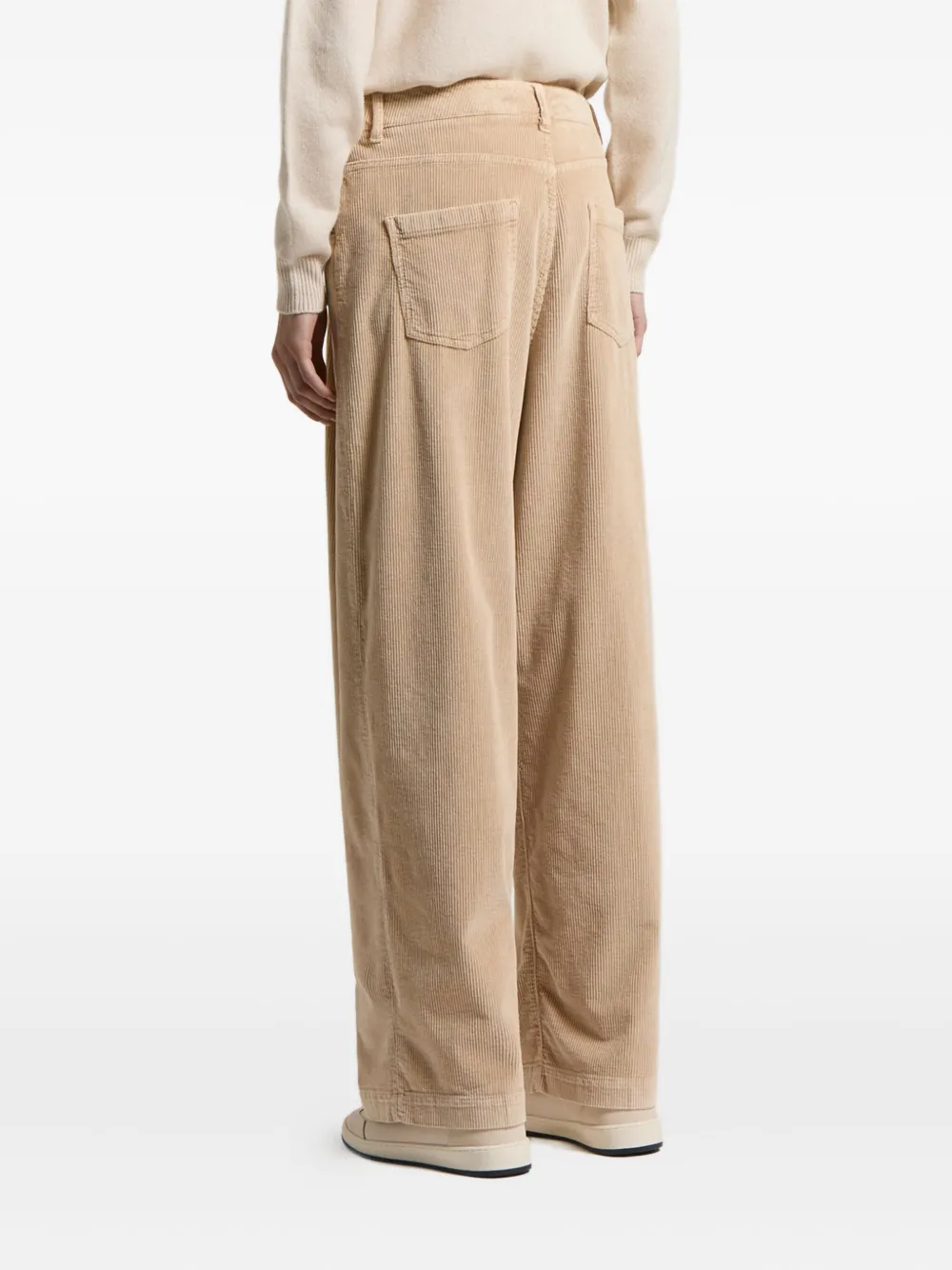 Peserico Ribfluwelen broek Beige