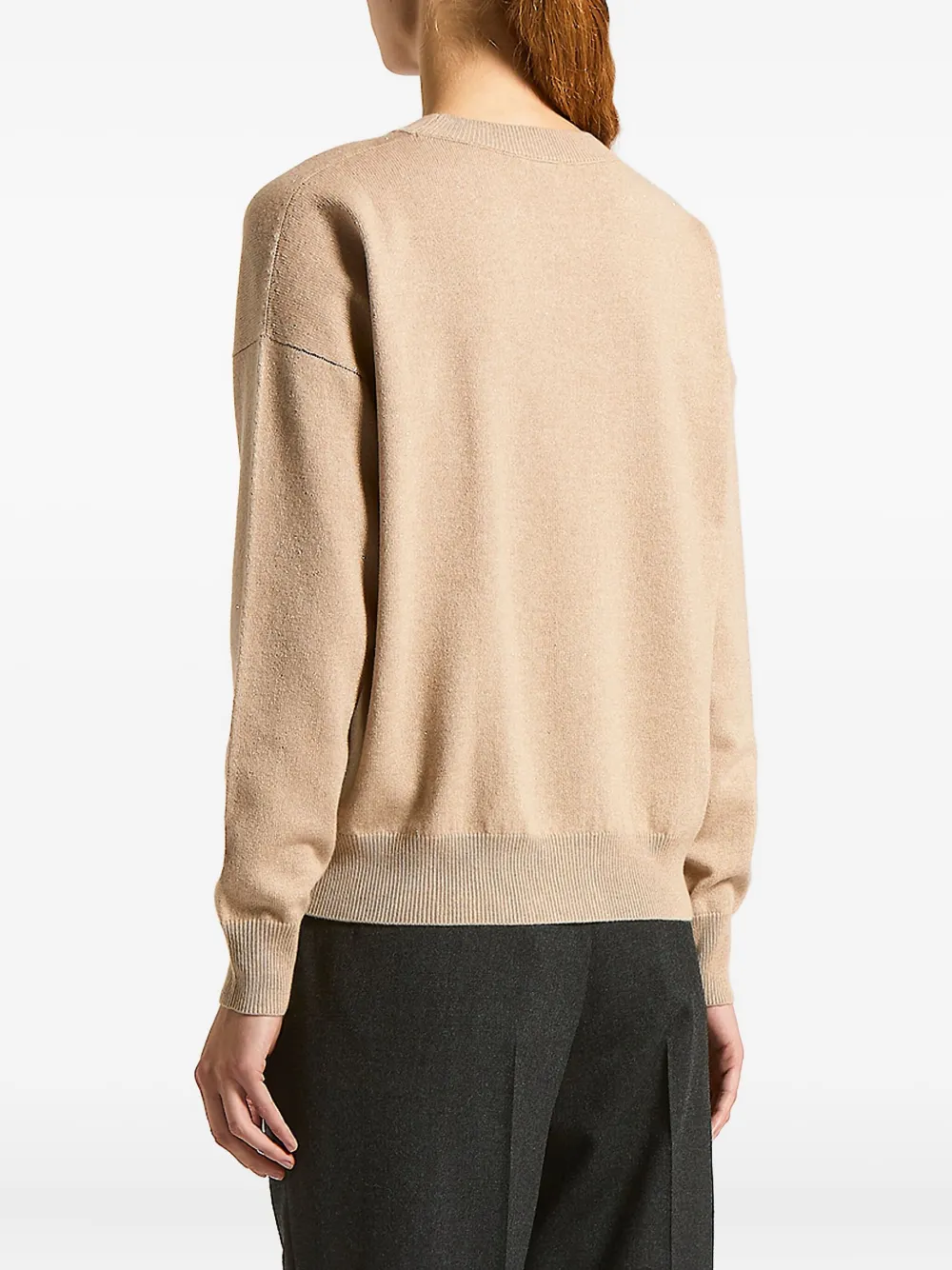 Peserico Gebreide trui met zak Beige