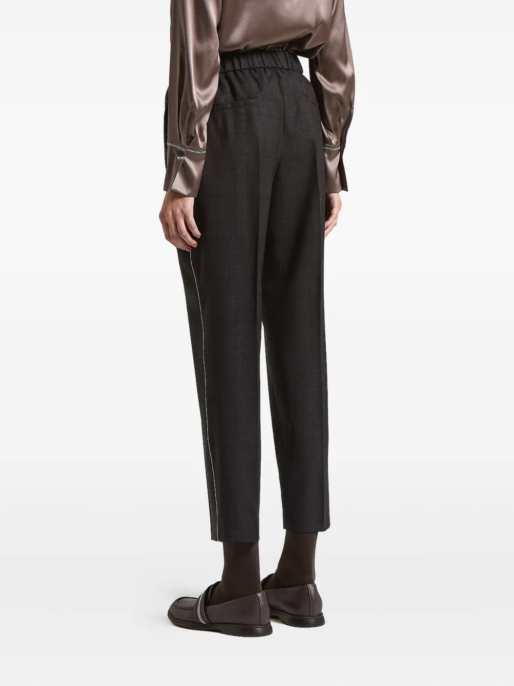 Peserico Trainingsbroek met elastische tailleband Bruin