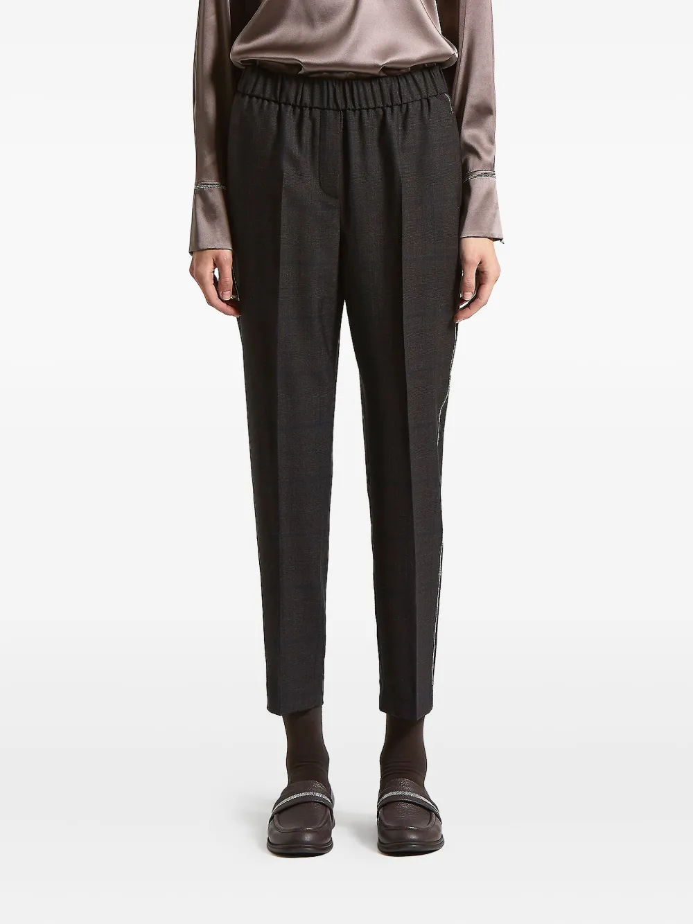 Peserico elastic-waistband trousers | Brown | Image 1