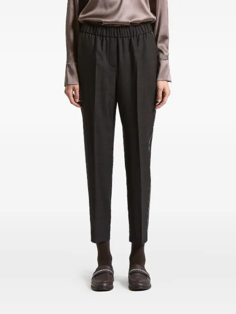 Peserico elastic-waistband trousers