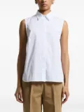 Peserico sleeveless collared shirt - White