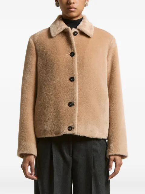 Peserico button-fastening collared jacket