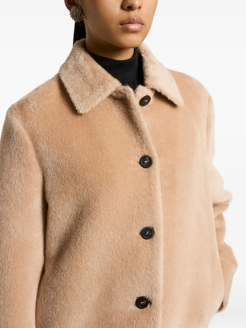 Peserico Long Coat In Brown