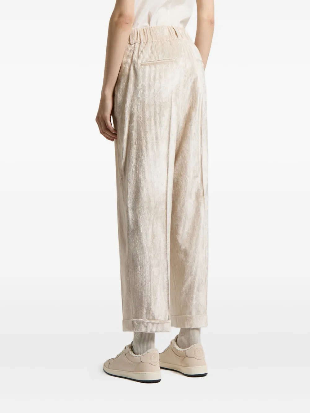 Peserico Corduroy Trousers In Animal Print