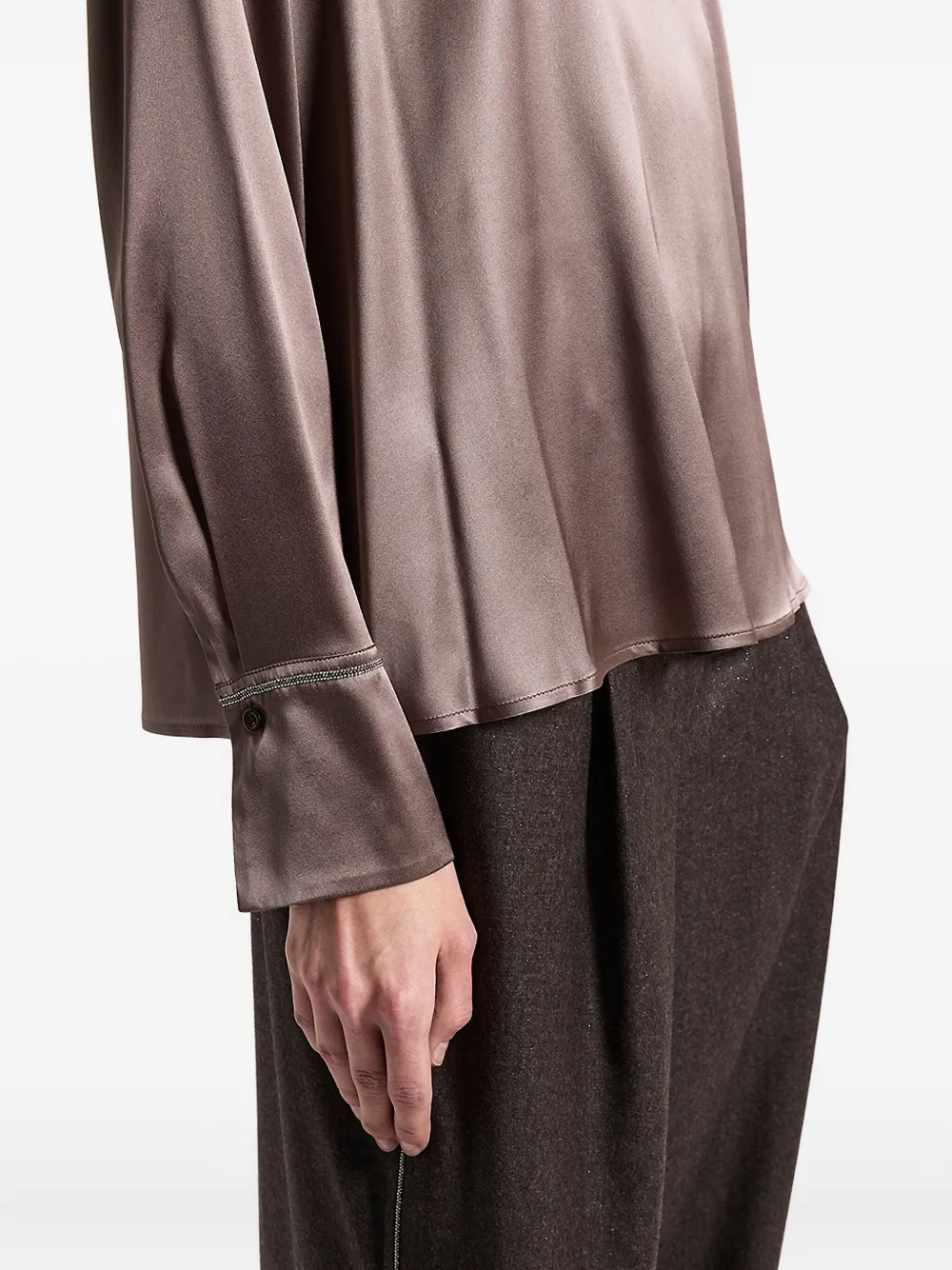 Peserico Blouse met kralen Grijs