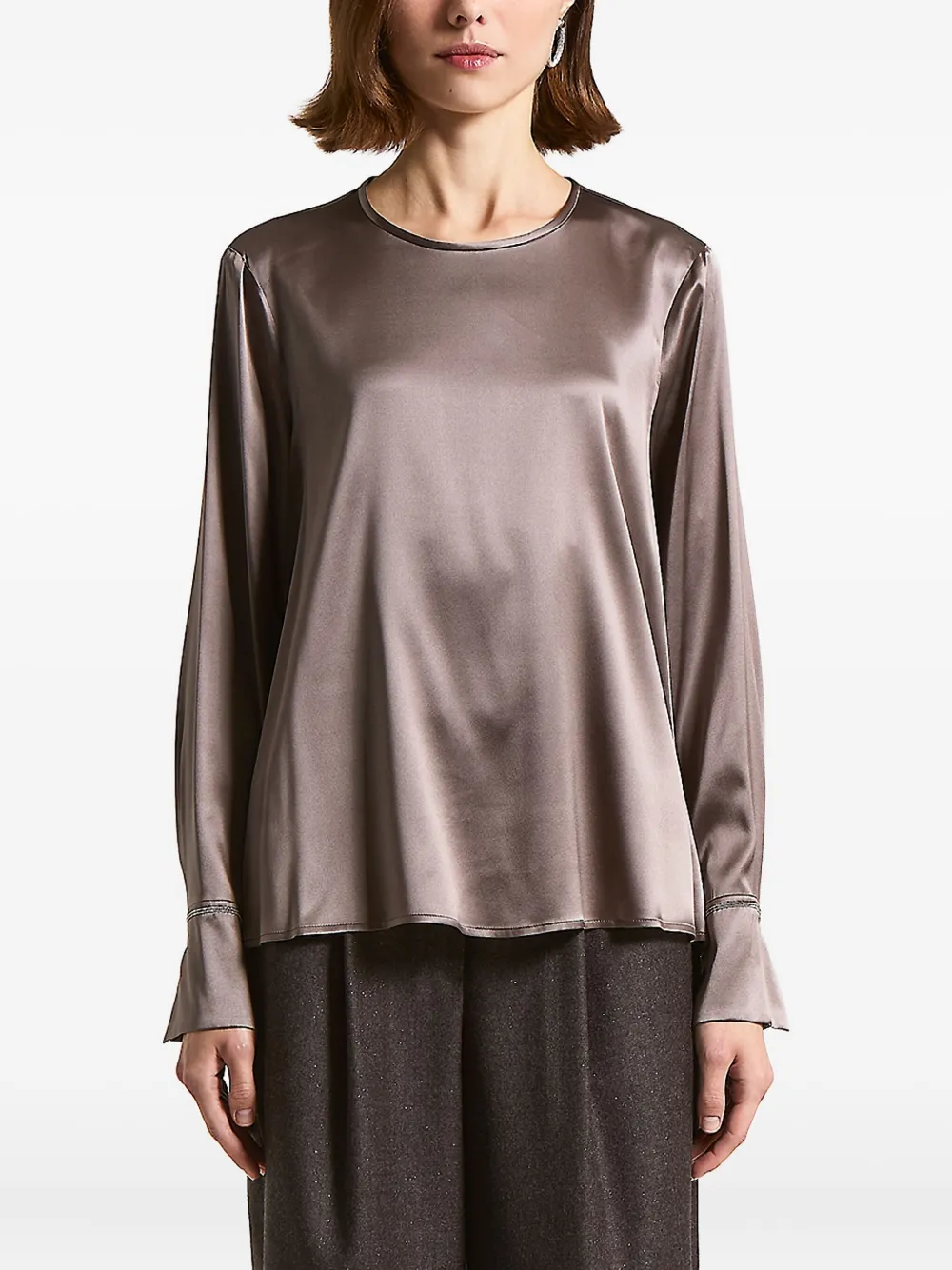 Peserico blusa con detalle de cuentas | gris | Image 1