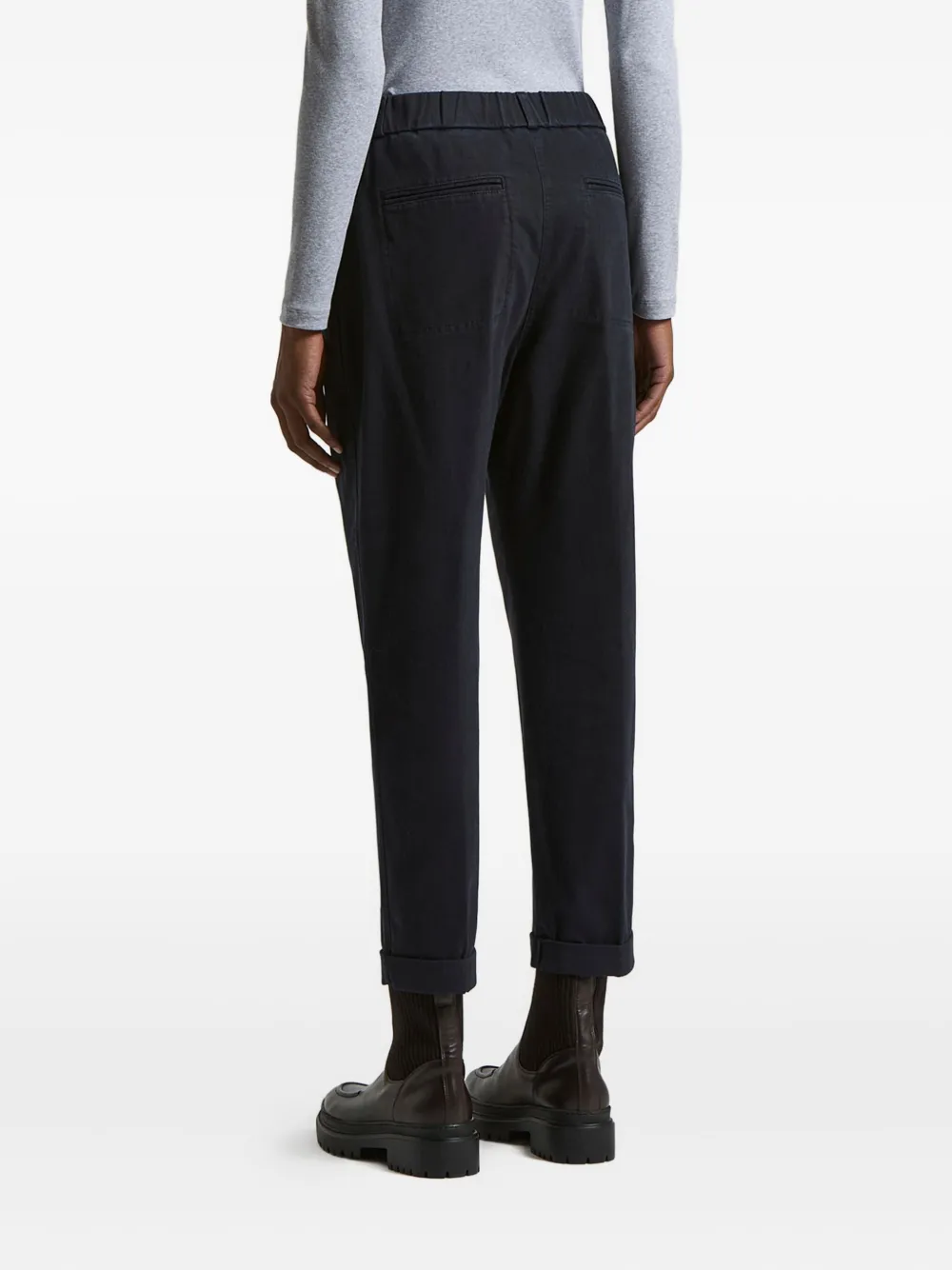 Peserico Elastische plooibroek Blauw