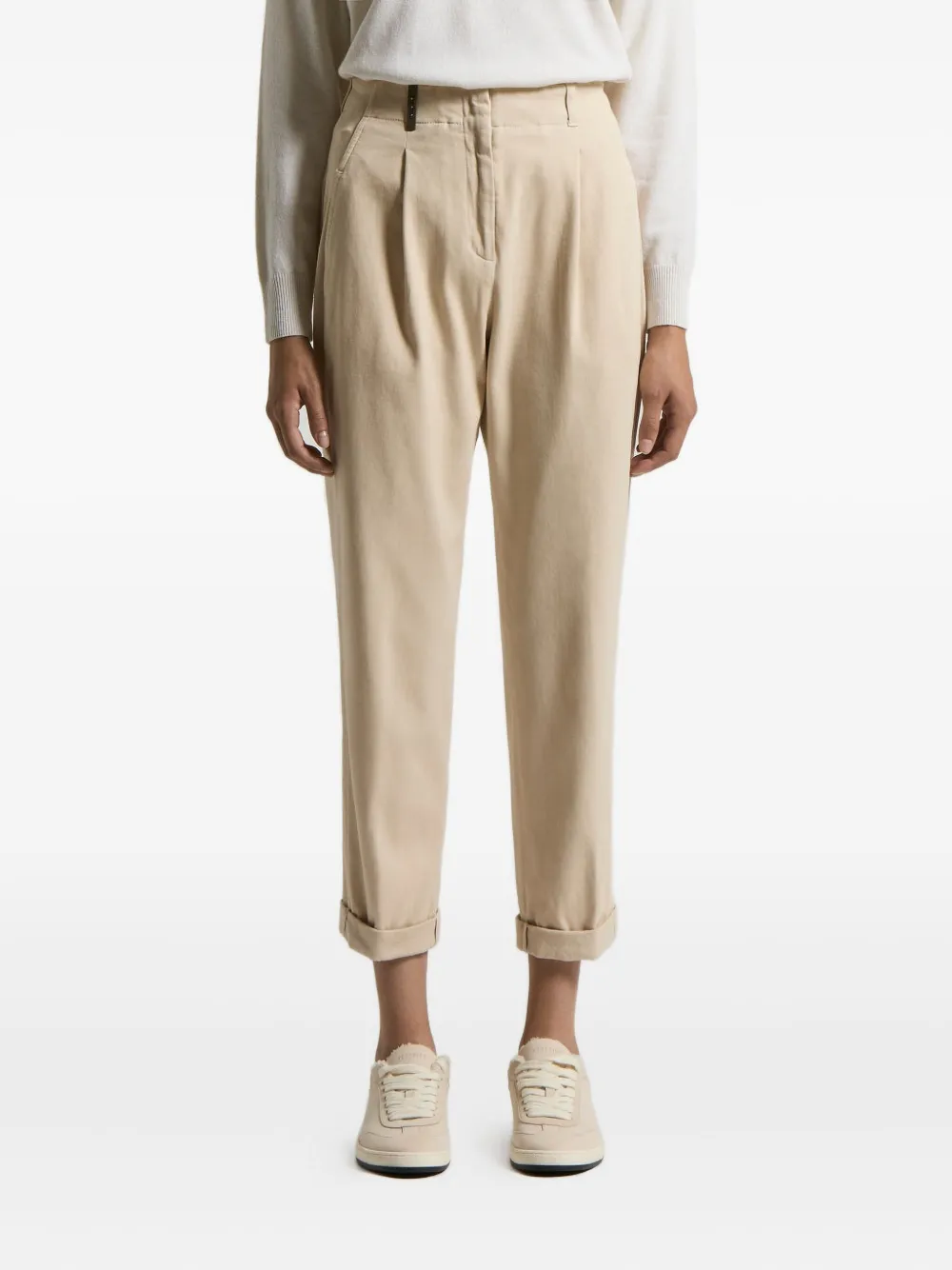 Peserico pleated trousers | Neutrals | Image 1