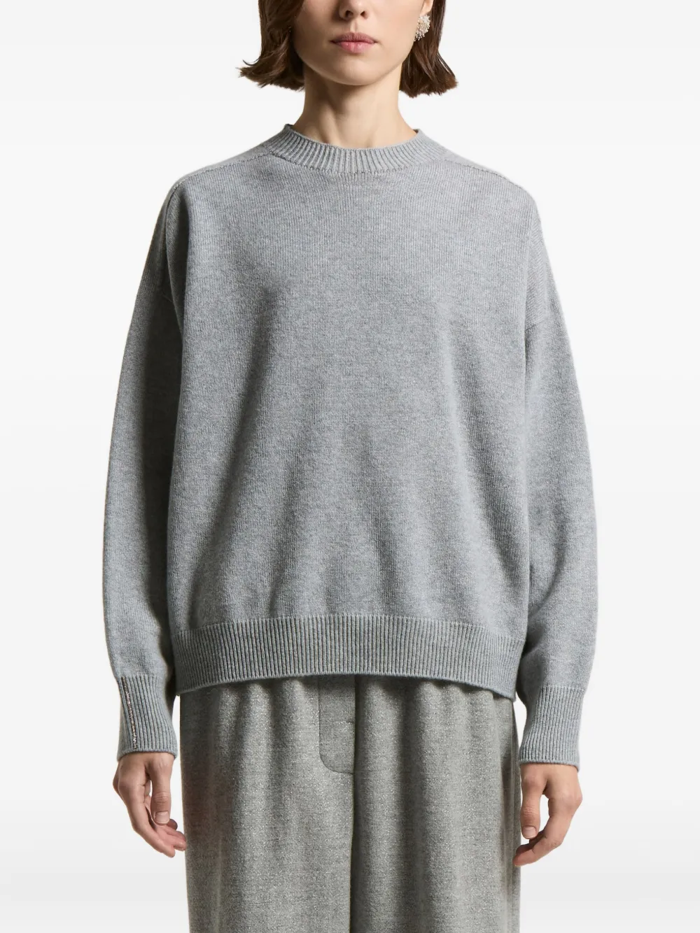 Peserico round-neck cashmere sweater | Grey | Image 1