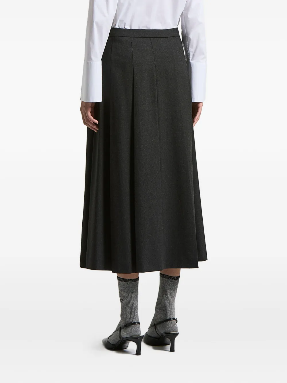 Peserico Midi-plooirok Grijs