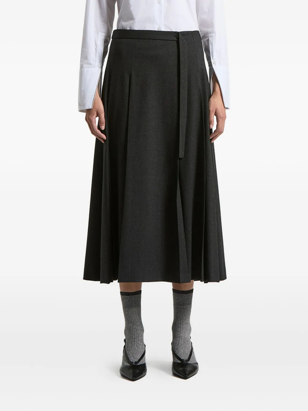 Peserico falda midi con diseño plisado | gris | Image 1