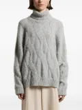 Peserico cable-knit turtleneck sweater - Grey