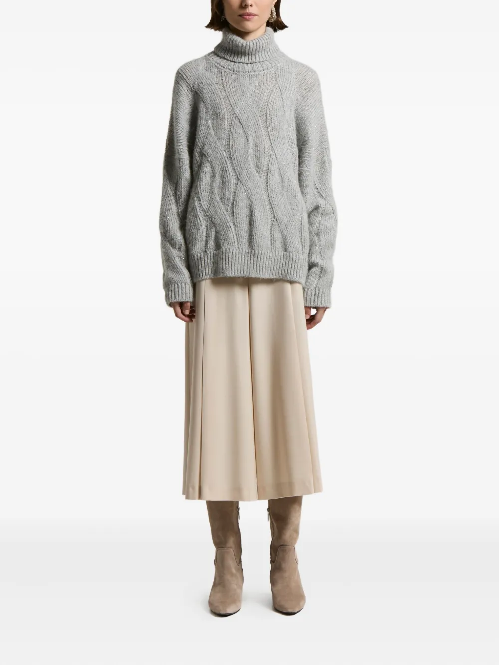 Peserico cable-knit turtleneck sweater | Knitted Sweaters | Image 2