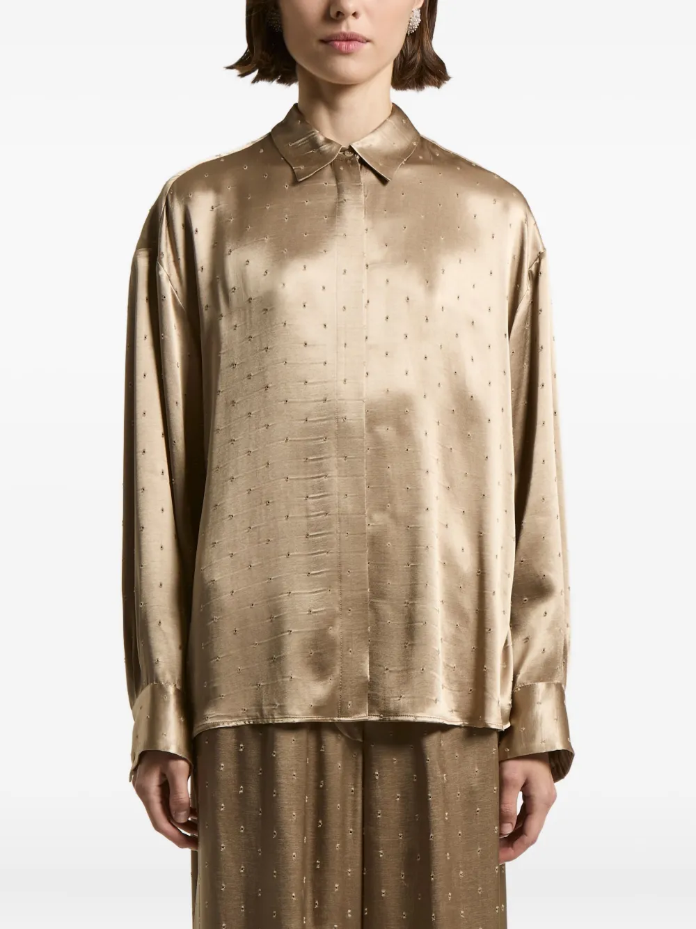 Peserico dot-pattern shirt | Neutrals | Image 1