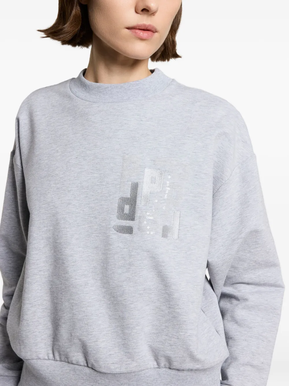 Peserico Sweater met logoprint Grijs