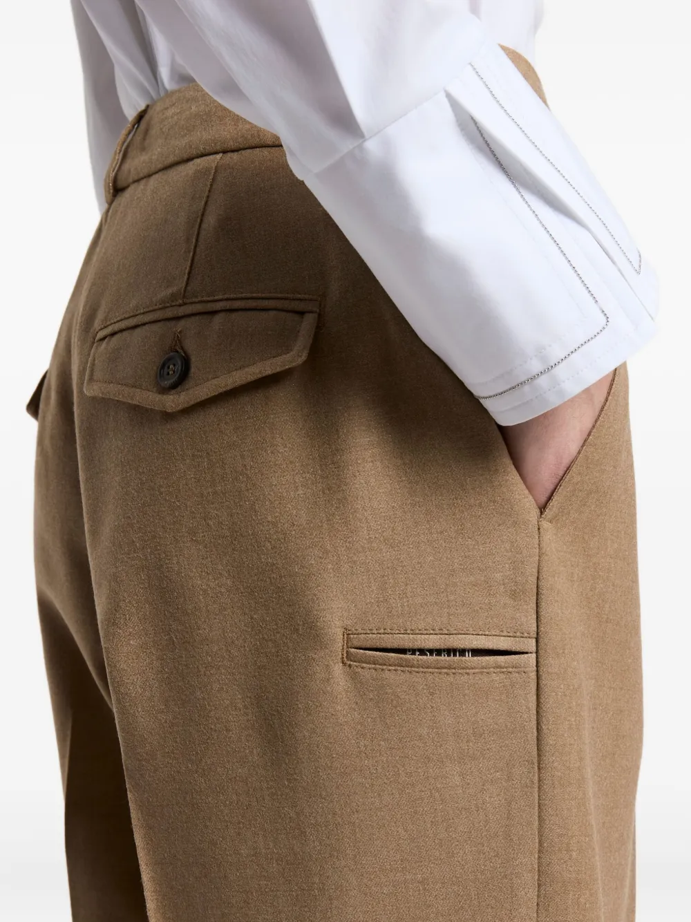 Peserico Broek met geplooide details Bruin