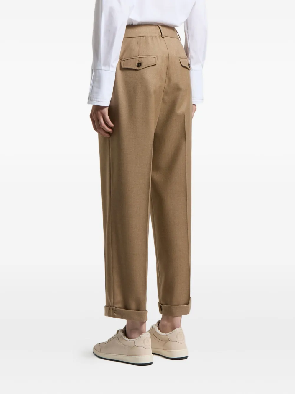 Peserico Broek met geplooide details Bruin