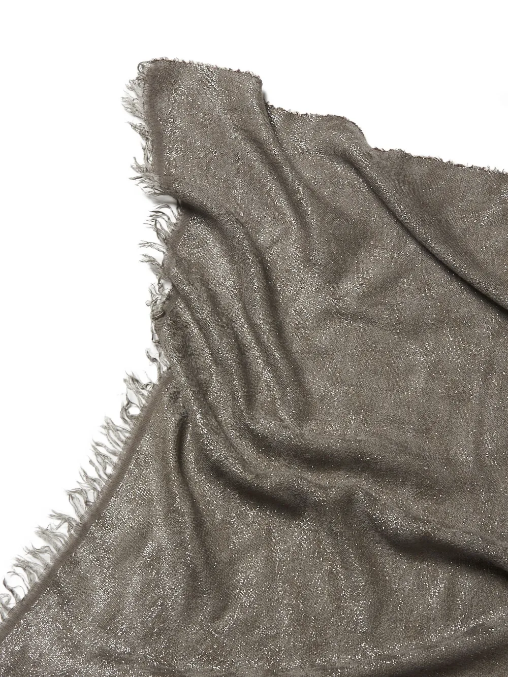 Peserico Sjaal met metallic franje - Bruin