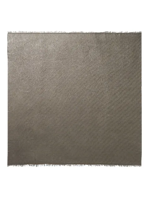 Peserico metallic fringed scarf