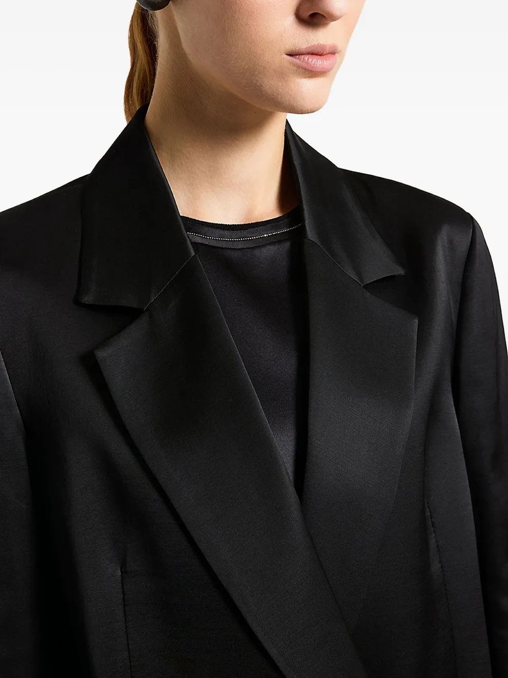 Peserico Flap-pockets Double-breasted Blazer In Gray