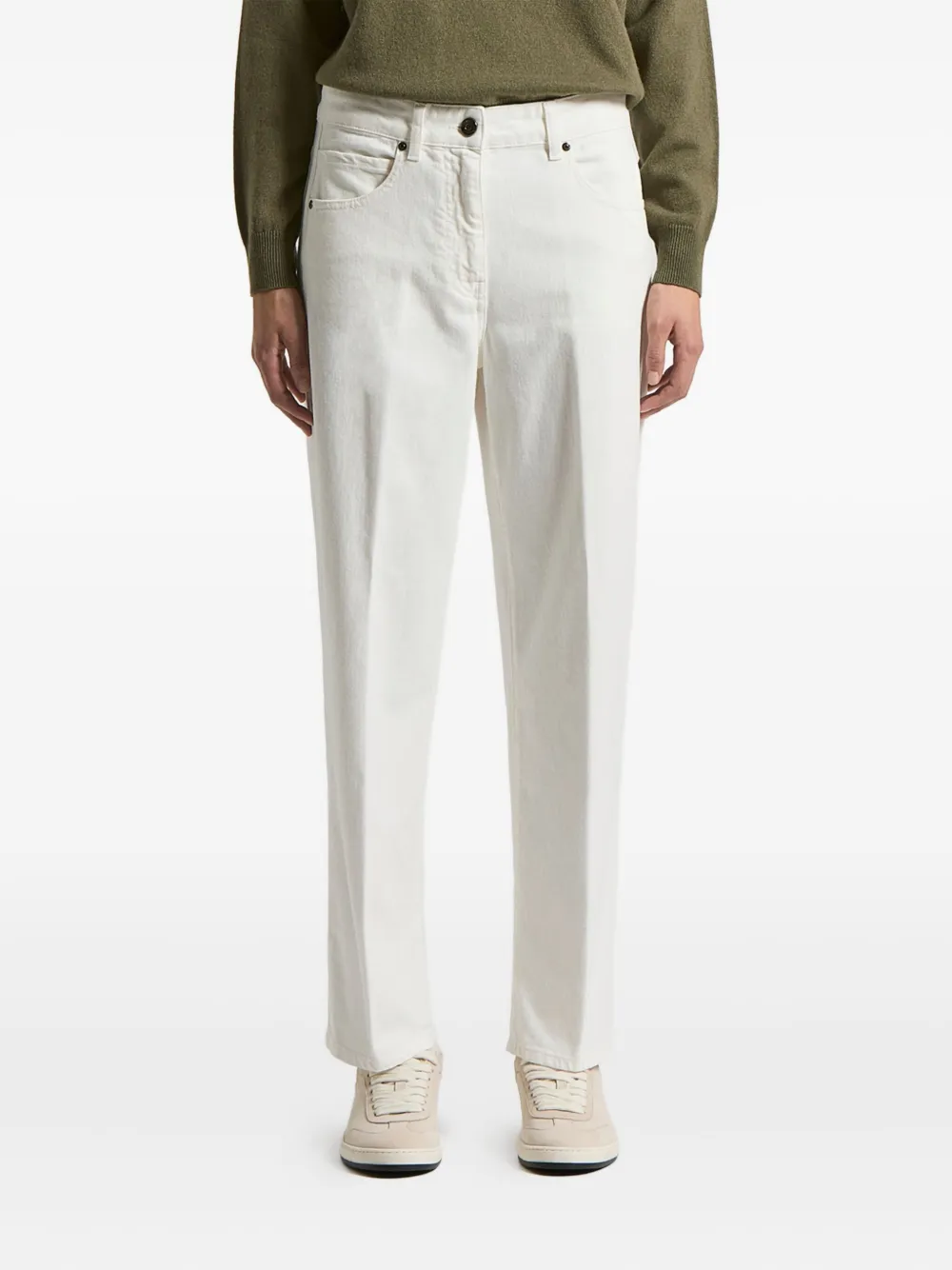 Peserico five-pockets jeans | White | Image 1