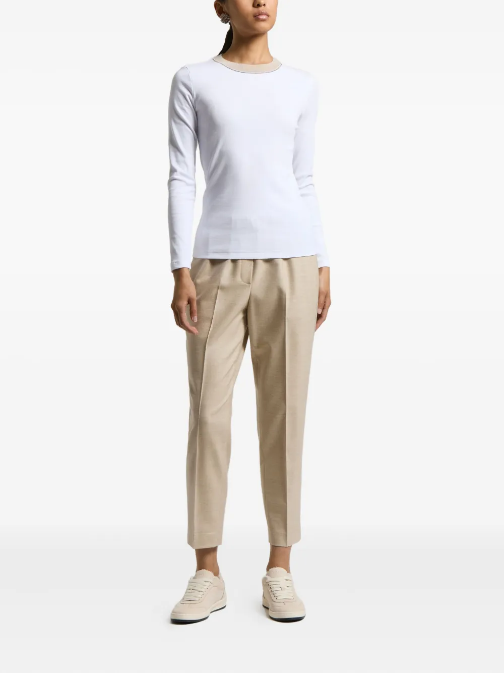 Peserico elasticated-waist trousers - Beige