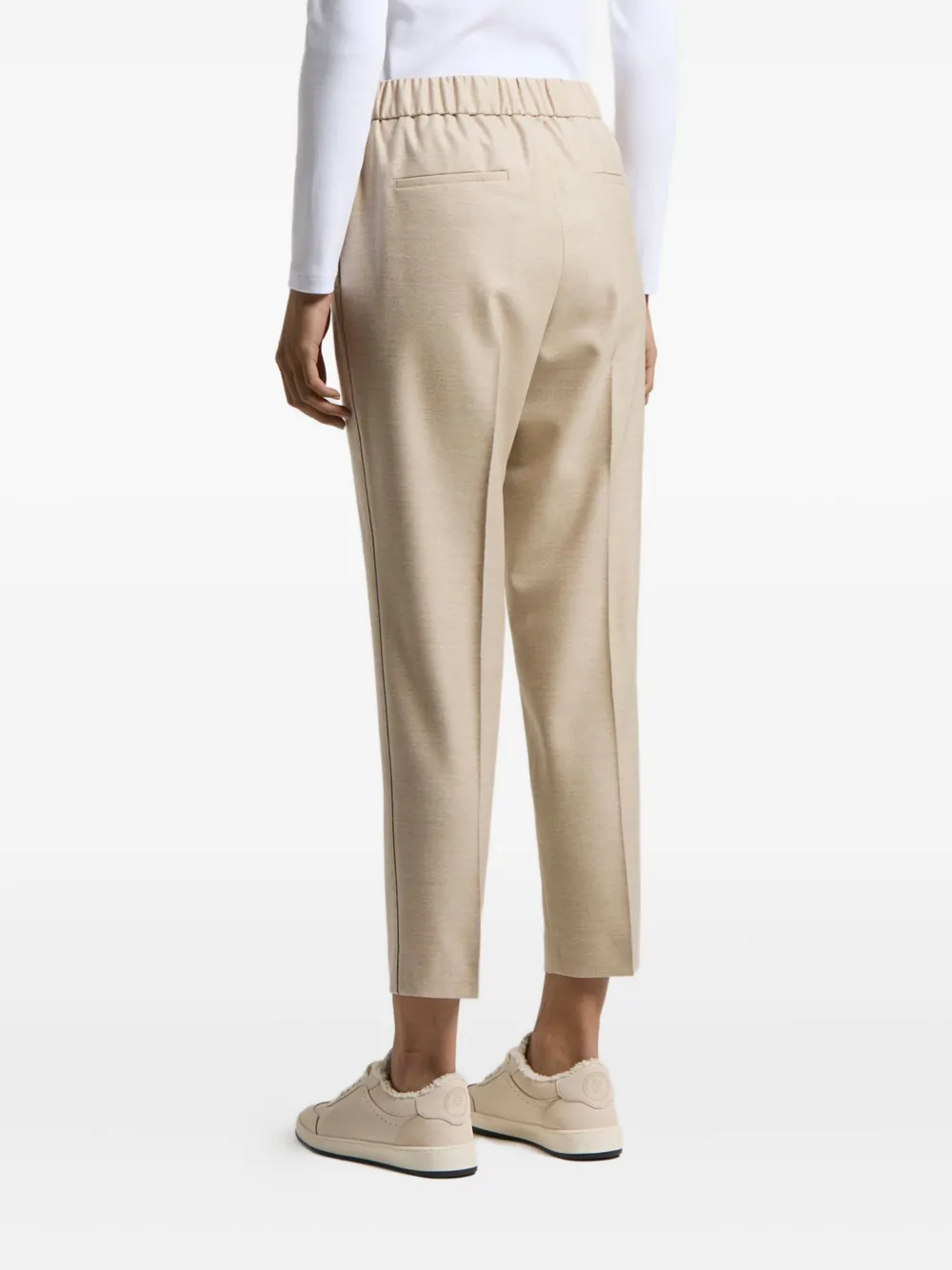 Peserico Elasticated-waist Trousers In Neutral