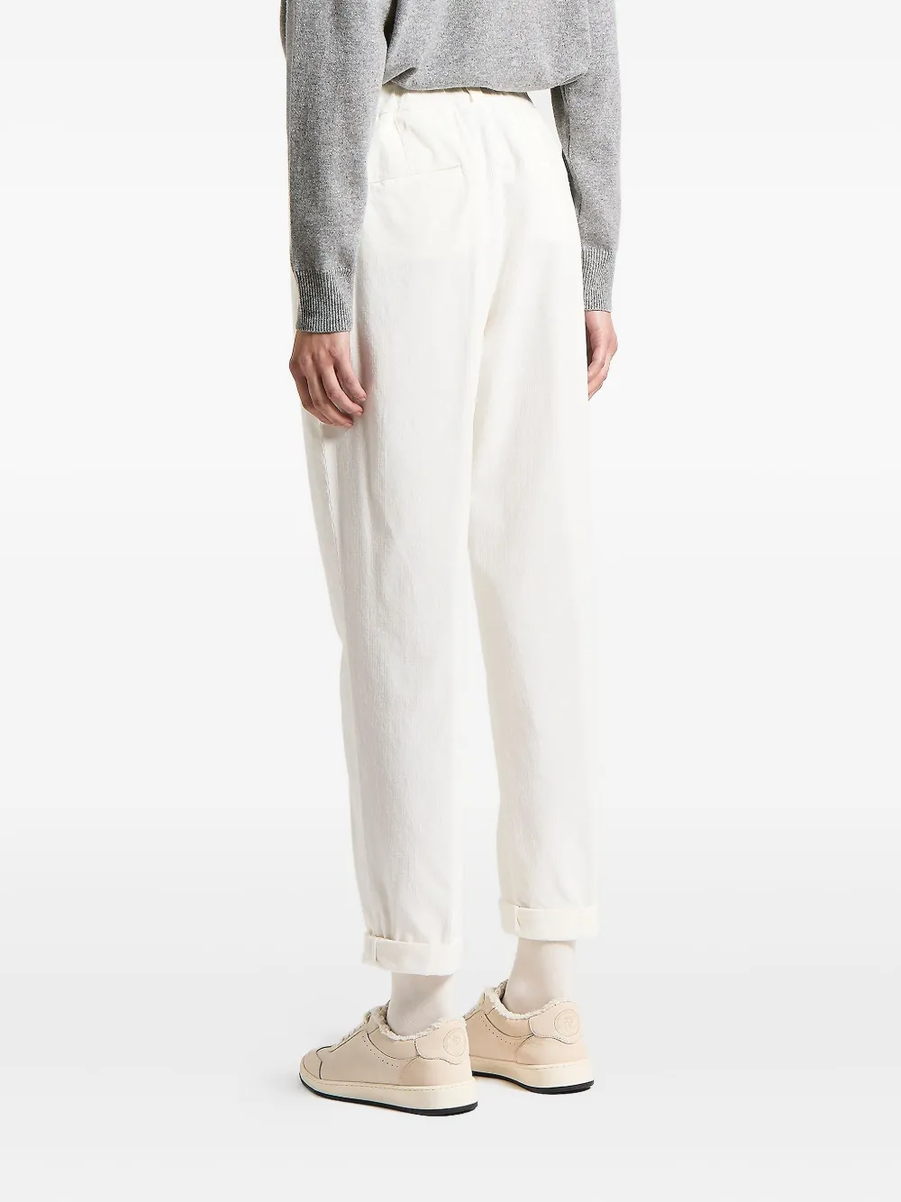 Peserico Broek met cuffs Wit