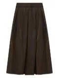 Peserico side-pockets pleated midi skirt - Brown