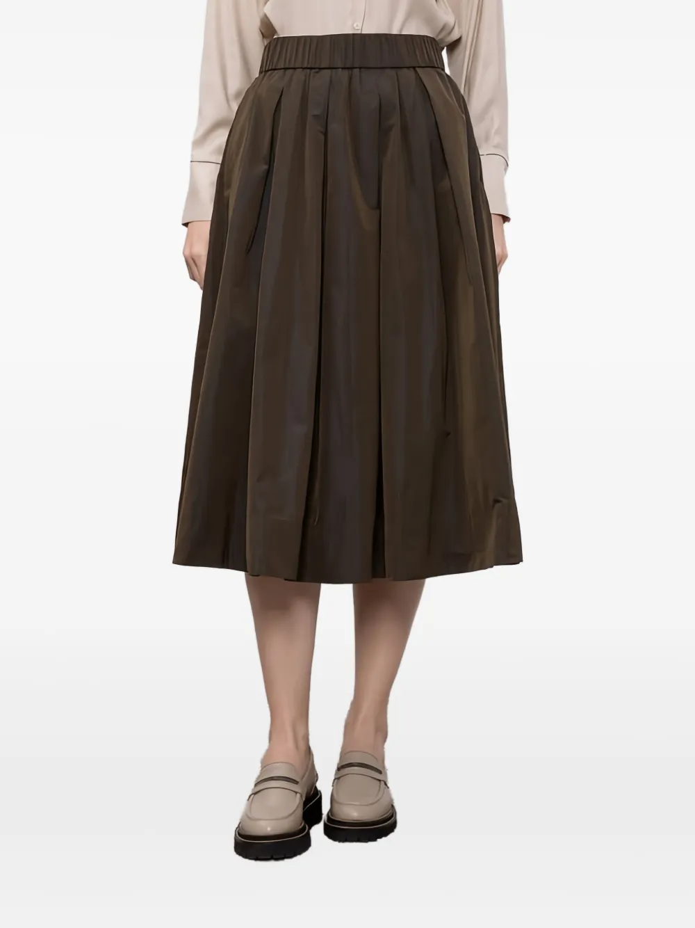 Peserico side-pockets pleated midi skirt | Pleated Skirts | Image 2