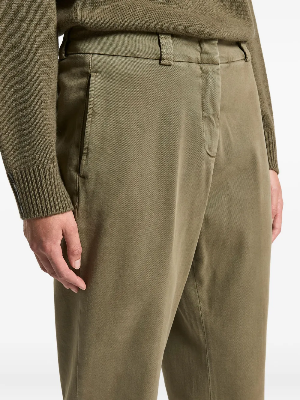 Peserico Cuffed Trousers In Green