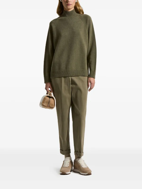 Peserico Pantaloni Con Risvolto Verde FARFETCH IT