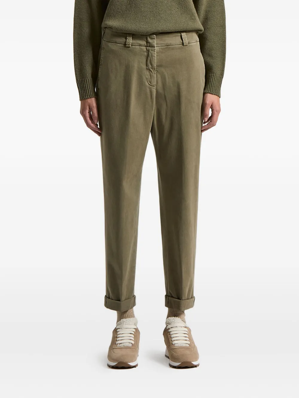 Peserico cuffed trousers | Green | Image 1