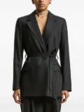 Peserico belted double-breasted jacket - Grey