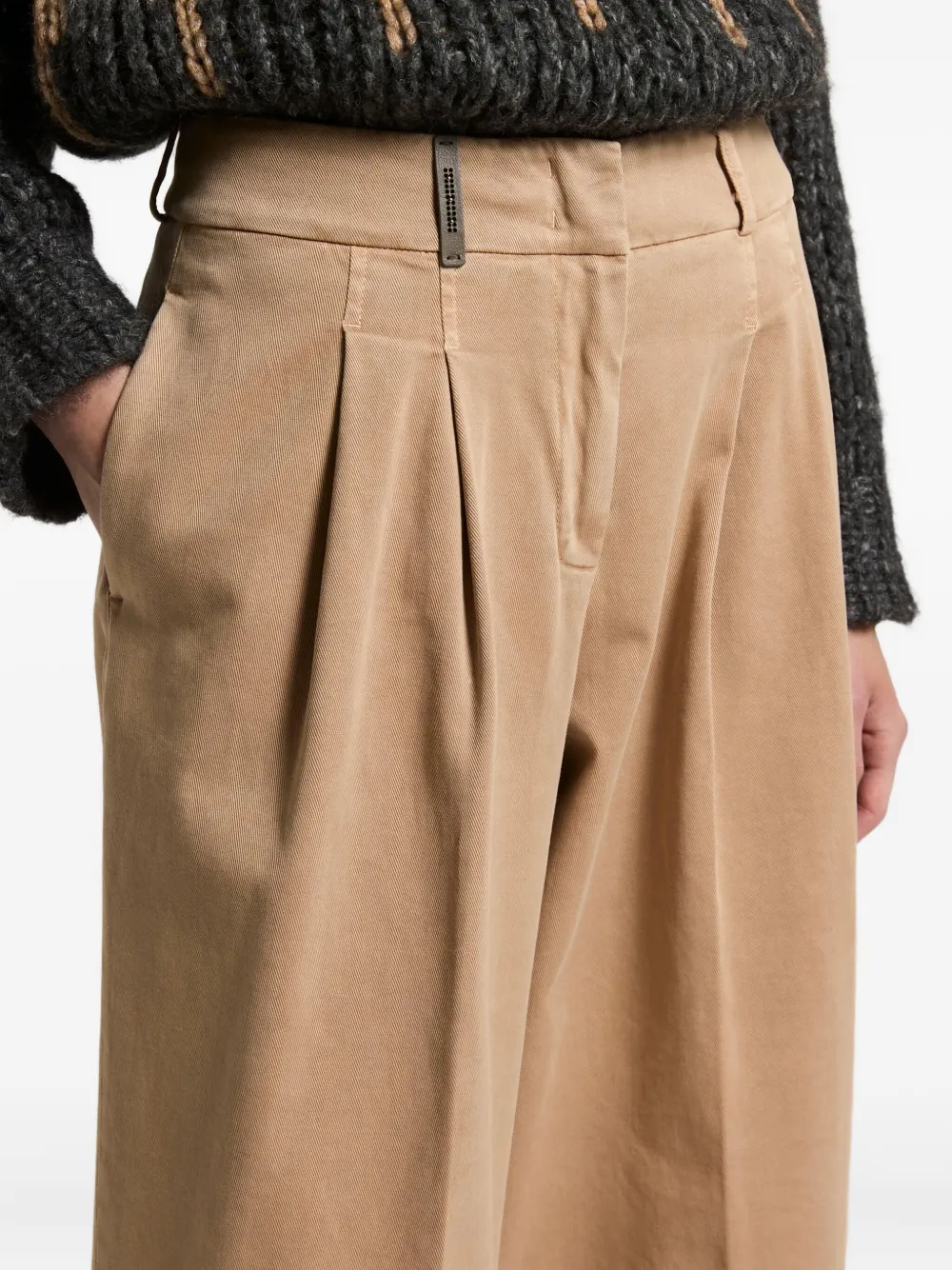 Peserico Broek met geplooide details Beige